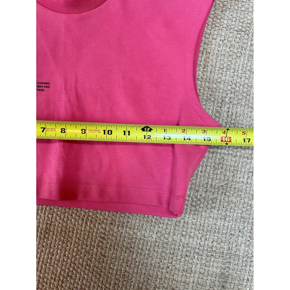 Pangaia Cropped Sleveless Tee Womens Small Pink Organic Cotton - Picture 9 of 10